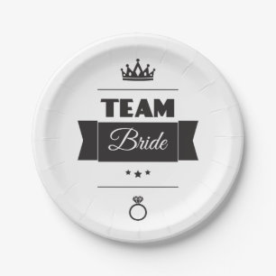 Team Bride Paper Plate