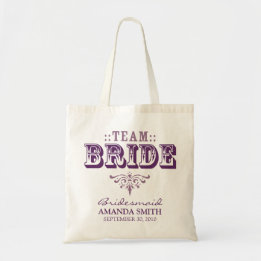 "TEAM BRIDE" Personalised Wedding Party Tote Bag