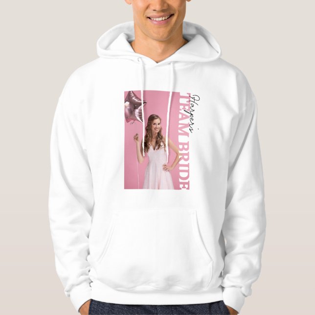 Team Bride Photo Hoodie | Personalised Hen Party  (Front)