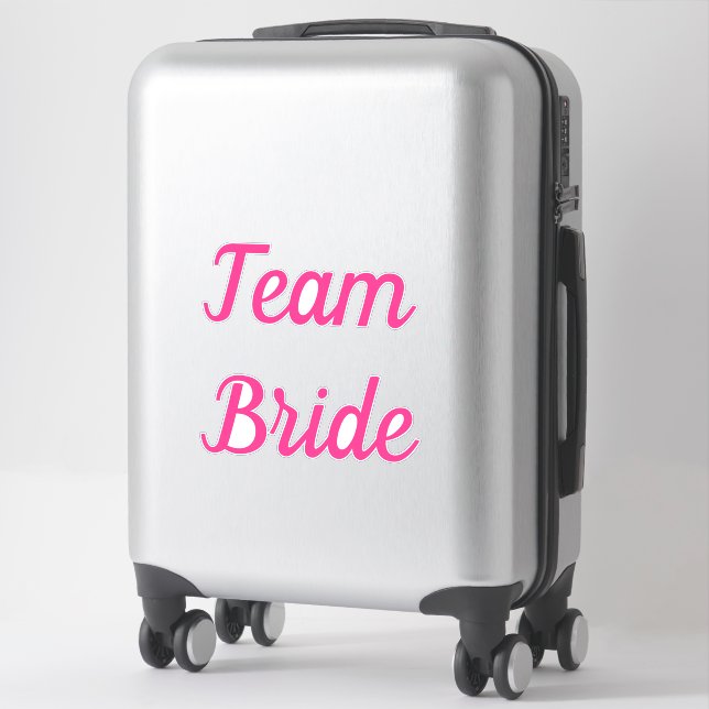 Team Bride Pink Bridal Team Custom Text Wedding (Suitcase)