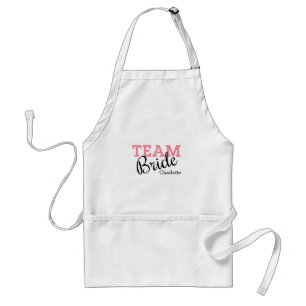 Team Bride Pink Script Standard Apron