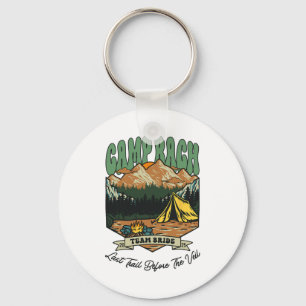Team Bride Retro Camp Bach Camping Bachelorette Es Key Ring
