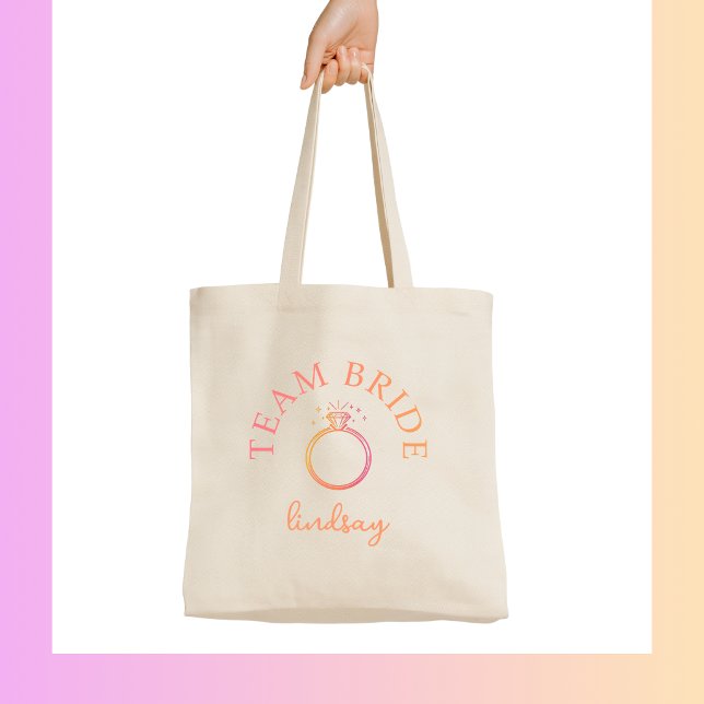 Team Bride! Ring Bachelorette Party Tote Bag (Team Bride! Ring Bachelorette Party Tote Bag)
