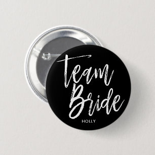 Team Bride   Script 6 Cm Round Badge