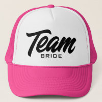 Team Bride script typography wedding party