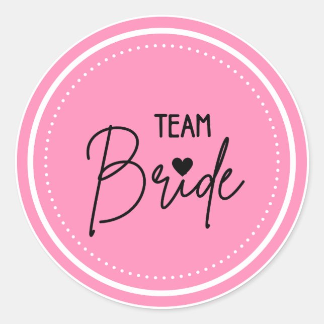 Team Bride Single Fee Sticker (Front)