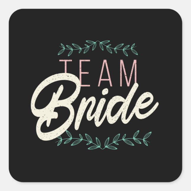 Team Bride Square Sticker (Front)