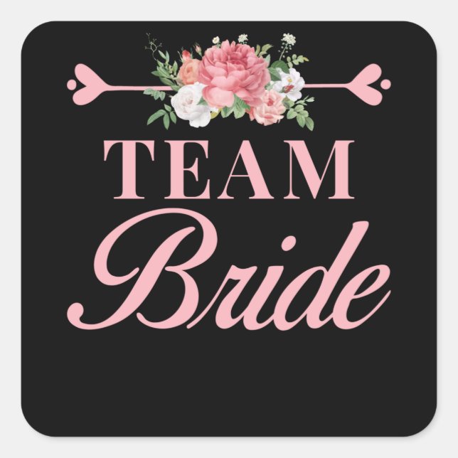 Team Bride Square Sticker (Front)