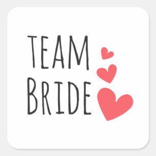 Team Bride Square Sticker