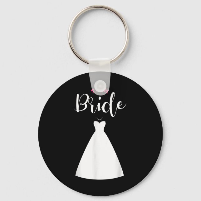 Team Bride Team Groom Bachelor Party Wedding  Key Ring (Front)