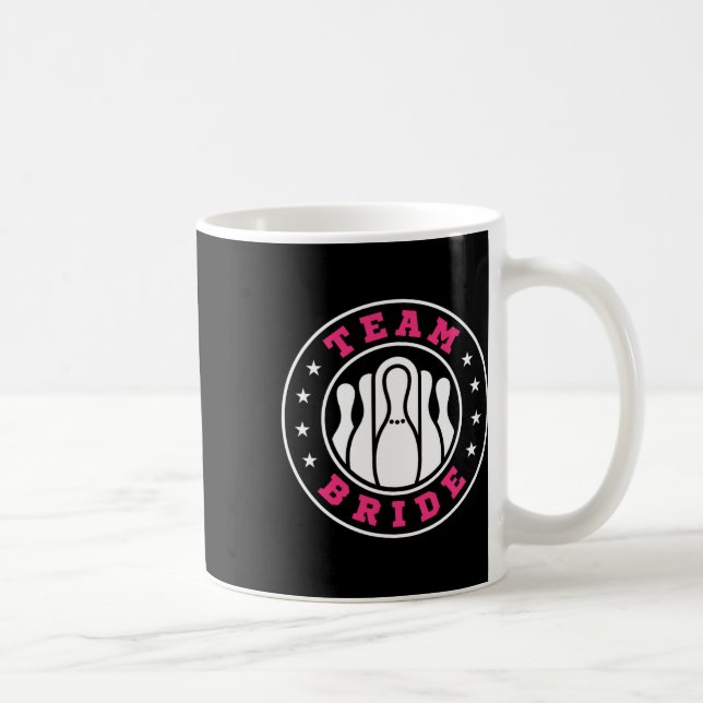 Team Bride Team Groom Bowling Bachelor Party Weddi Coffee Mug (Right)