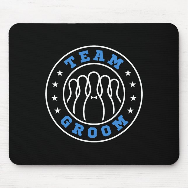 Team Bride Team Groom Bowling Bachelor Party Weddi Mouse Pad (Front)