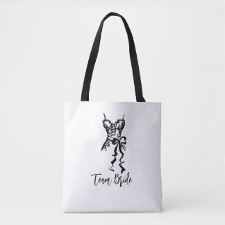 Team Bride Tote | Vintage Corset Sketch Design Bag