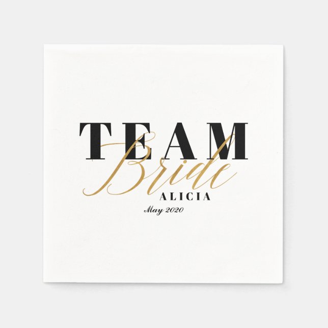 TEAM BRIDE Two-Tone  Napkin (Front)