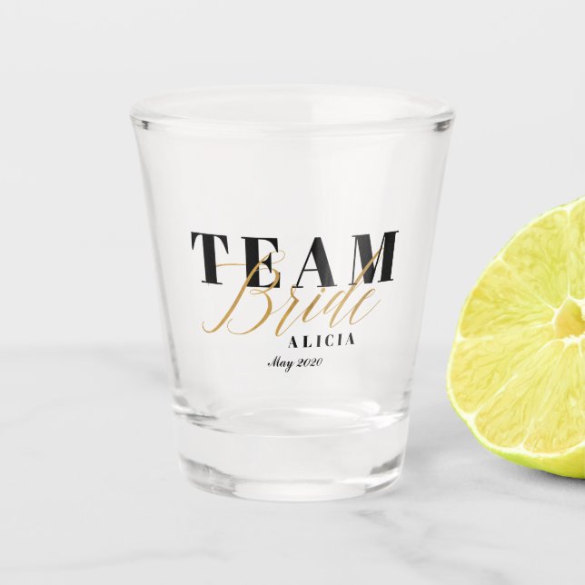 TEAM BRIDE Two-Tone  Shot Glass (Front)