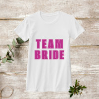 TEAM BRIDE varsity style hot pink bachelorette