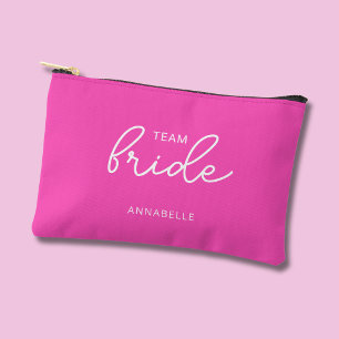 Team Bride Wedding Bachelorette Accessory Pouch