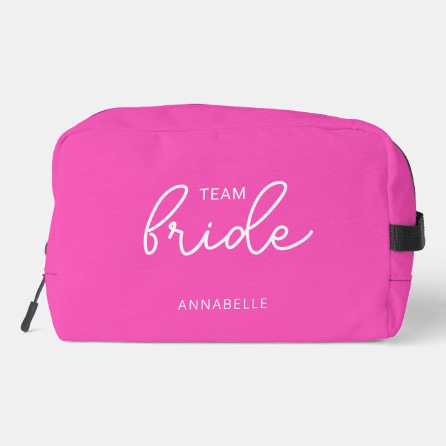 Team Bride Wedding Bachelorette Dopp Kit (Back)