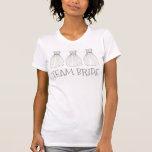 TEAM BRIDE Wedding Dress Gown Bridal Party Tee<br><div class="desc">Features an original marker illustration of a pretty princess-style white wedding dress, with TEAM BRIDE in a fun grey font. Perfect for bridal showers, weddings, engagements, and other events! Designer is available to create and upload custom designs to match the colours and themes of your wedding or event--click "Ask this...</div>