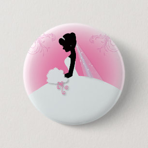 Team bride Wedding gown Bride bridal silhouette 6 Cm Round Badge