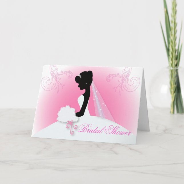 Team bride Wedding gown Bride bridal silhouette Invitation (Front)