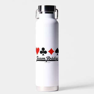 Team Bridge Four Card Suits Water Bottle