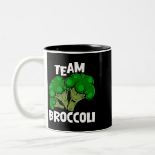 Team Broccoli Vegan Vegetarian Vegetable Lover Two-Tone Coffee Mug