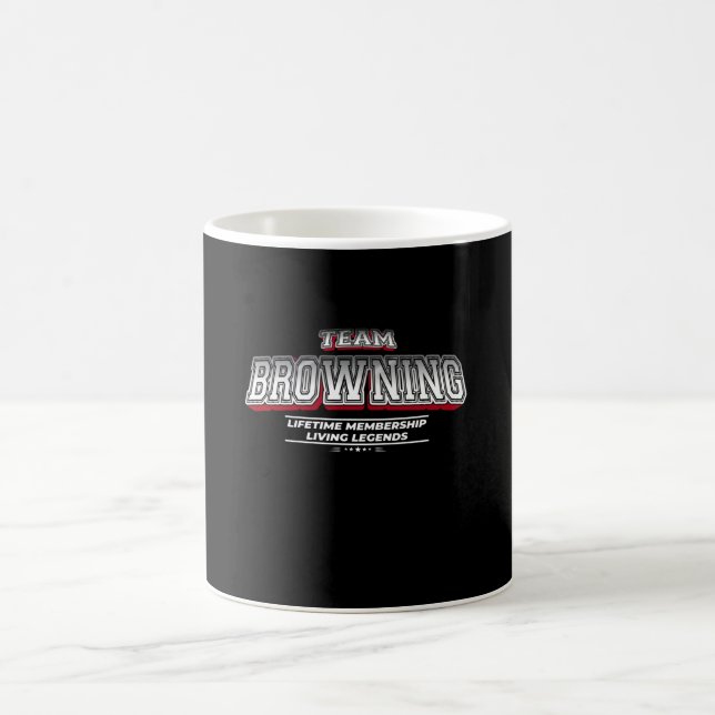 Team BROWNING Family Surname Last Name Member Coffee Mug (Center)