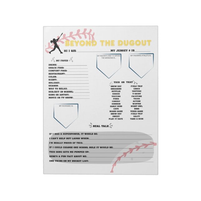 Team Building Questionnaire Notepad (Rotated)