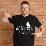 Team building Sailing Black Team T-shirt<br><div class="desc">This team building T-shirt is perfect for the employees that participate in the team building activities especially in team sailing. Use it for the company employees or your co-workers. You can change the text by personalising the T-shirt, the fonts, size and the colour of the text. You can also choose...</div>