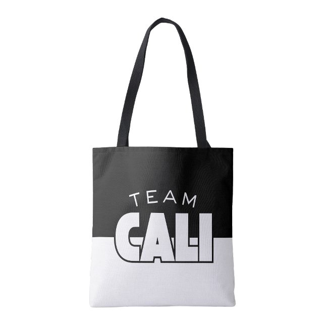 Team Cali tote bag (Team Cali reusable shopping tote bag)