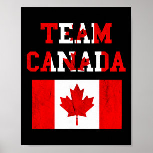 Team Canada Maple Leaf Canadian Soccer Team Canada Poster
