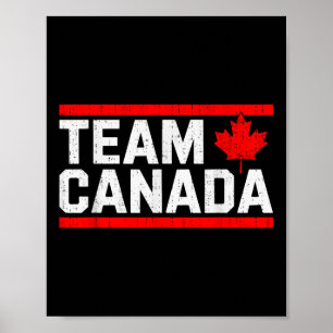 Team Canada Squad Maple Leaf Canadian Flag Funny C Poster