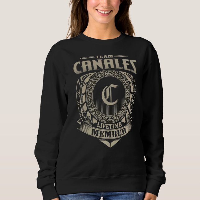 Team CANALES Lifetime Member Vintage CANALES Famil Sweatshirt (Front)