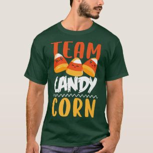 Team Candy Corn Funny Halloween Scary Lazy Costume T-Shirt