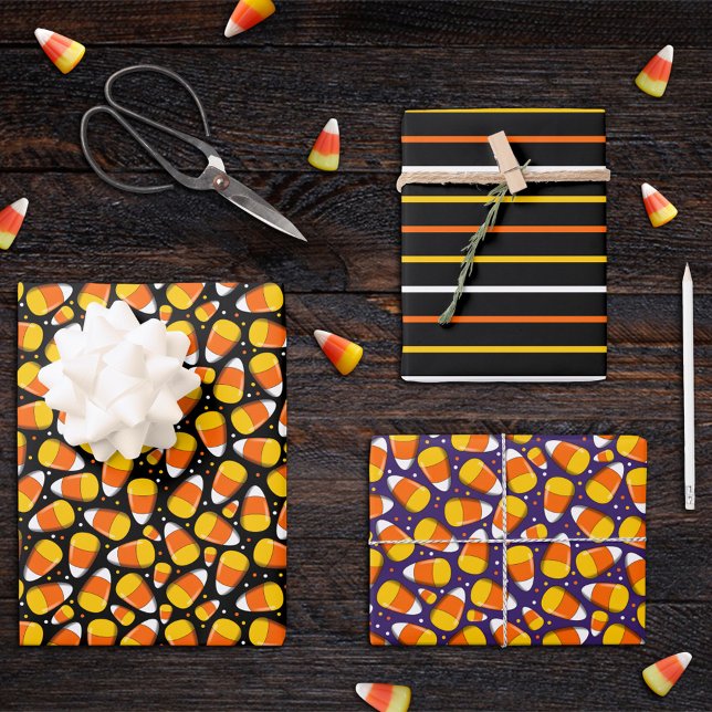 Team Candy Corn Halloween Wrapping Paper Sheet (Creator Uploaded)