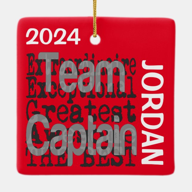 Team Captain Extraordinaire CUSTOM Ceramic Ornament (Back)