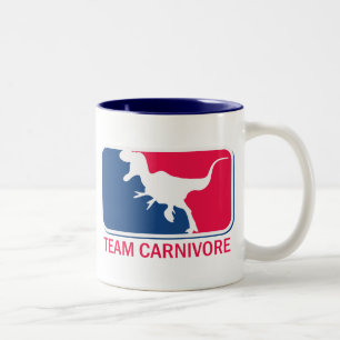 Team Carnivore Meat Lover Steak Eater Two-Tone Coffee Mug
