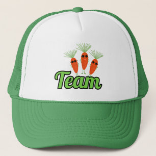 Team carrots trucker hat