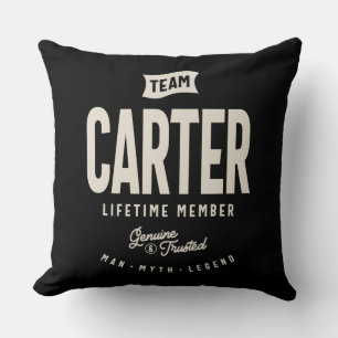Team Carter Lifetime Member Personalised Name Cushion