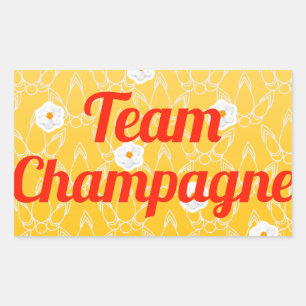 Team Champagne Rectangular Sticker