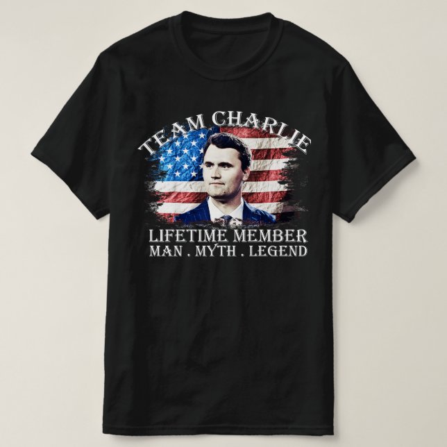 Team Charlie Lifetime Member Man Myth Legend  T-Shirt (Design Front)