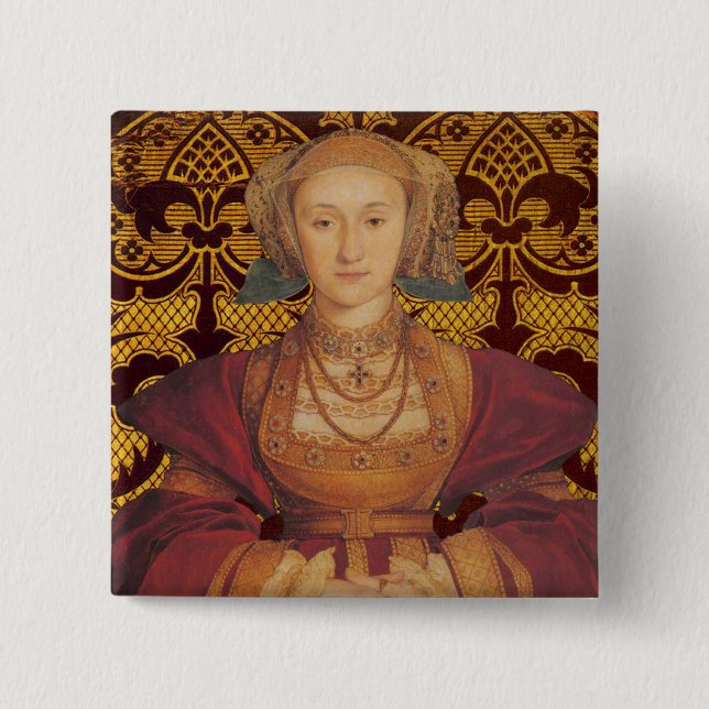 Team Cleves - Portrait of Queen Anne of Cleves 15 Cm Square Badge (Front)