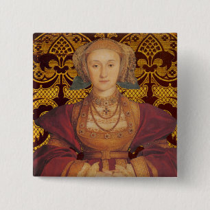 Team Cleves - Portrait of Queen Anne of Cleves 15 Cm Square Badge