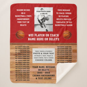 Team, Coach or Basketball Senior Night Gifts, Sherpa Blanket