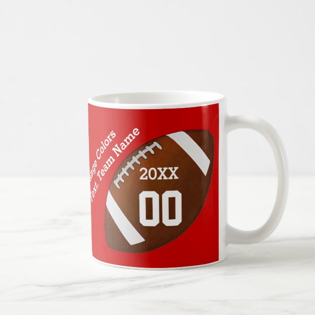 Team COLORS and Your TEXT Football Mugs (Right)