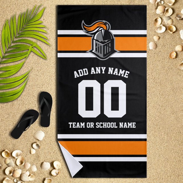 Team Colours and Mascot Personalised Beach Towel (Creator Uploaded)