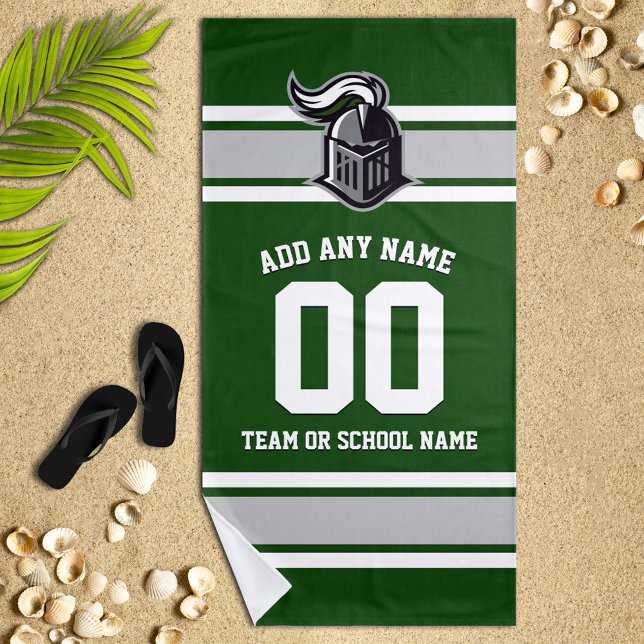 Team Colours and Mascot Personalised Beach Towel (Creator Uploaded)