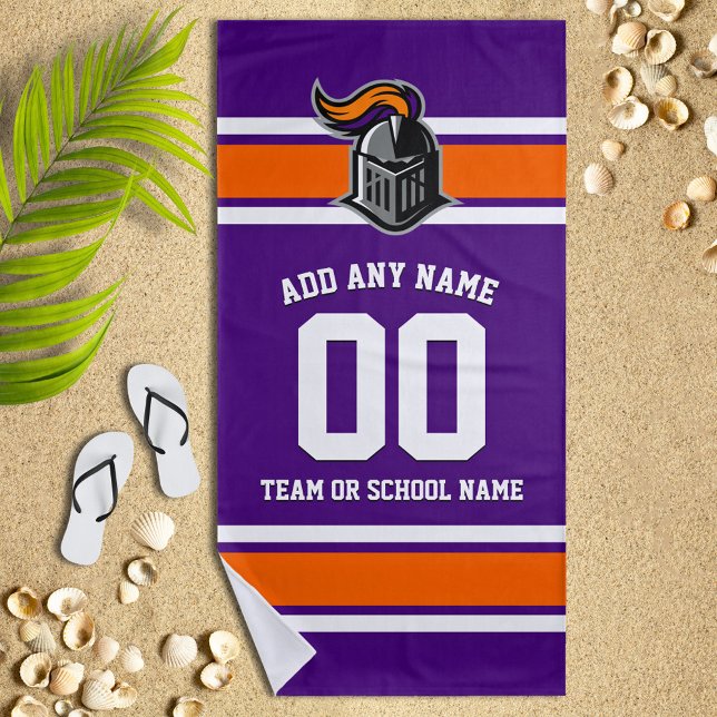 Team Colours and Mascot Personalised Beach Towel (Creator Uploaded)