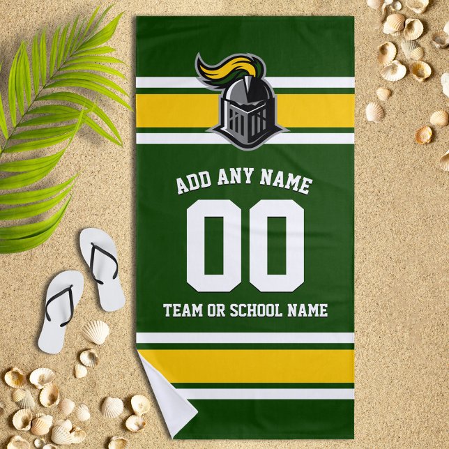 Team Colours and Mascot Personalised Beach Towel (Creator Uploaded)